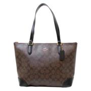 Coach Pre-owned Pre-owned Canvas totevskor Brown, Dam