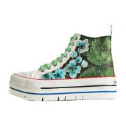 Desigual Gröna Trendiga Sneakers Green, Dam