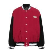 Gcds Bordeaux Varsity Bomberjacka Red, Herr