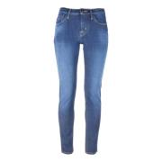 Jacob Cohën Mönstrad Foulard Detalj Slim Jeans Blue, Dam