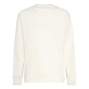 Boggi Milano Crew Neck Bomulls Sweatshirt White, Herr