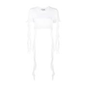 Blumarine Ruched T-Shirts White, Dam