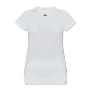 Vivienne Westwood Peru T-shirt med logotyp White, Dam