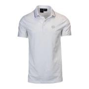 Armani Exchange Vit Polo med Kort Ärm och Knäppning White, Herr