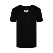 MM6 Maison Margiela Svarta Bomull Jersey T-shirts Set Black, Dam