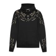 Balmain Embroidered hoodie Black, Herr