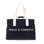 Dolce & Gabbana Shopper väska med logotyp Blue, Unisex