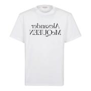 Alexander McQueen Vit Svart T-Shirt White, Herr