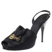 Giuseppe Zanotti Pre-owned Pre-owned Satin sandaler Black, Dam