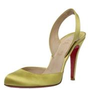 Christian Louboutin Pre-owned Pre-owned Satin sandaler Yellow, Dam