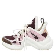 Louis Vuitton Vintage Pre-owned Belagd canvas sneakers Pink, Dam
