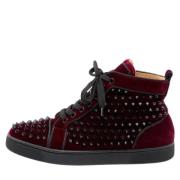 Christian Louboutin Pre-owned Pre-owned Sammet sneakers Red, Dam