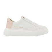 Alexander Smith Greenwich Sneakers med Rosa Detaljer White, Dam