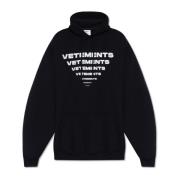 Vetements Hoodie med logotyp Black, Herr