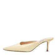 Jimmy Choo Pre-owned Pre-owned Laeder mules Yellow, Dam