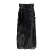 Maison Margiela Svart jerseykjol Black, Dam