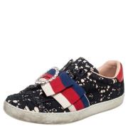 Gucci Vintage Pre-owned Spets sneakers Black, Dam