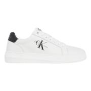 Calvin Klein Chunky Cupsole Mono Läder Sneakers White, Herr