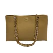 Chanel Vintage Pre-owned Laeder chanel-vskor Beige, Dam