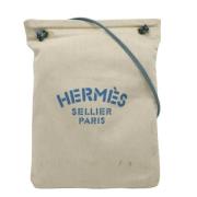 Hermès Vintage Pre-owned Canvas axelremsvskor White, Dam
