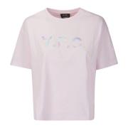 A.p.c. Ana Print T-Shirt Pink, Dam