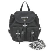 Prada Vintage Pre-owned Tyg ryggsckar Black, Dam