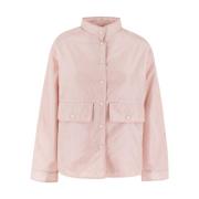 Aspesi Nylon Blouson Jacka med Stora Fickor Pink, Dam