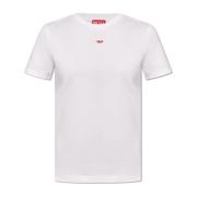 Diesel ‘T-Reg’ T-shirt med logotyp White, Dam