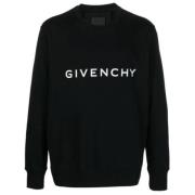 Givenchy Logo-Print Bomullssweatshirt Black, Herr