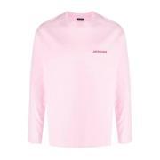 Jacquemus Långärmad Rose Pavane T-shirt Pink, Herr