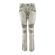 Balmain Slim Jeans för Herrar - Grå Gray, Herr