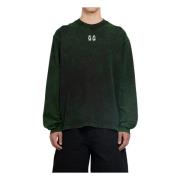 44 Label Group Enfärgad Grön Långärmad T-shirt Black, Herr