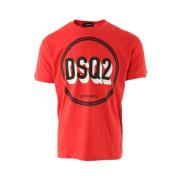 Dsquared2 Röd Dsquared2 Herr T-shirt Red, Herr