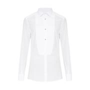 Dolce & Gabbana Bomullsskjorta med smoking White, Herr