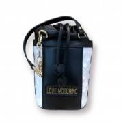 Love Moschino Quiltad Bicolor Offwhite/Svart Väska Black, Dam