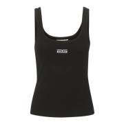 Gestuz Svart Logotyp Tanktopp Black, Dam