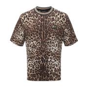 Dolce & Gabbana Leopard Print T-shirt Brown, Herr