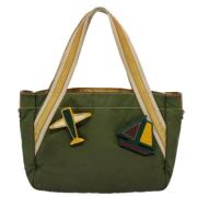 Prada Vintage Pre-owned Tyg totevskor Green, Dam