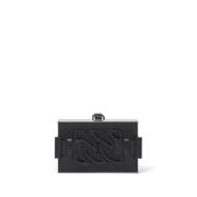 Casadei Blade Clutch - Metallisk Väska Black, Dam