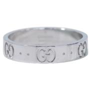 Gucci Vintage Pre-owned Vitt guld ringar Gray, Dam