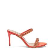 Casadei Stratosphere Mule i Tulpan Satin Red, Dam