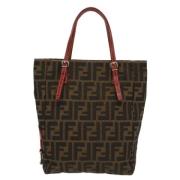 Fendi Vintage Pre-owned Canvas fendi-vskor Brown, Dam