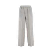Le Tricot Perugia Wide Trousers Gray, Dam