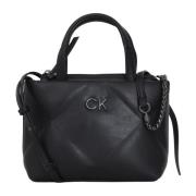 Calvin Klein Svart Re-lock Quick Tote Mini Väska Black, Dam