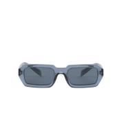 Prada Blå Transparent Fyrkantig Acetat Solglasögon Blue, Unisex