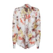Zimmermann Blommig skjorta med juvelavslutningar Multicolor, Dam