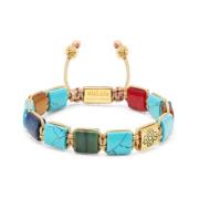 Nialaya Handgjorda Dorje Bead Armband Kollektion Multicolor, Herr