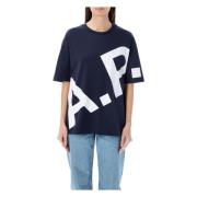 A.p.c. Lisandre T-Shirt, Mörkblå Blue, Dam