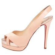 Christian Louboutin Pre-owned Pre-owned Satin sandaler Pink, Dam