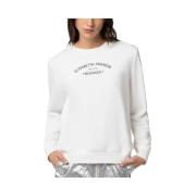Elisabetta Franchi Ivory Sweaters med Logo Print White, Dam
